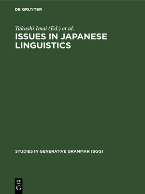 cover image of Issues in Japanese Linguistics
